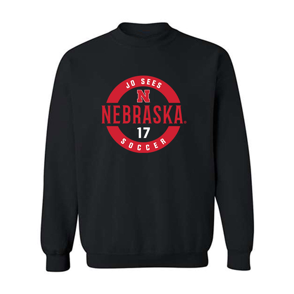 Nebraska - NCAA Women's Soccer : Jo Sees - Classic Fashion Shersey Crewneck Sweatshirt-0