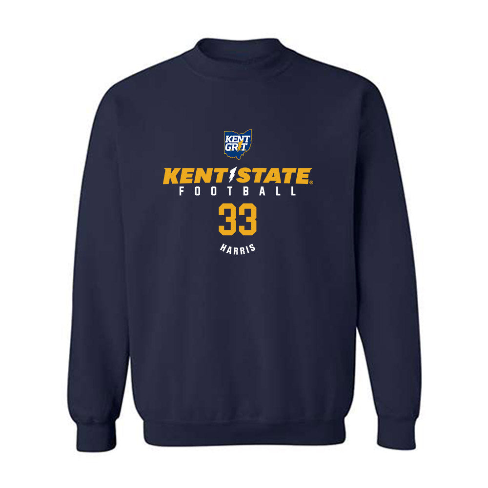 Kent State - NCAA Football : Ayden Harris - Classic Fashion Shersey Crewneck Sweatshirt-0