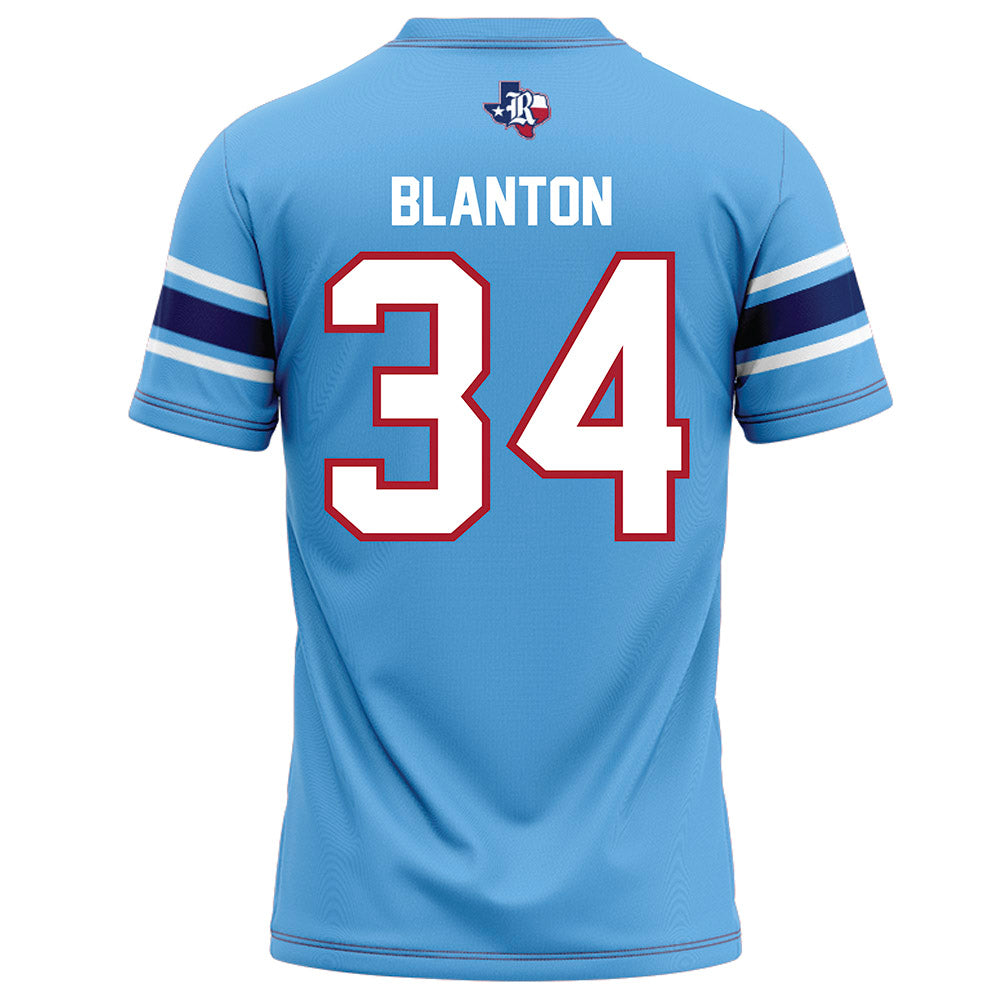 Rice - NCAA Football : Kaleb Blanton - Light Blue Football Jersey-1