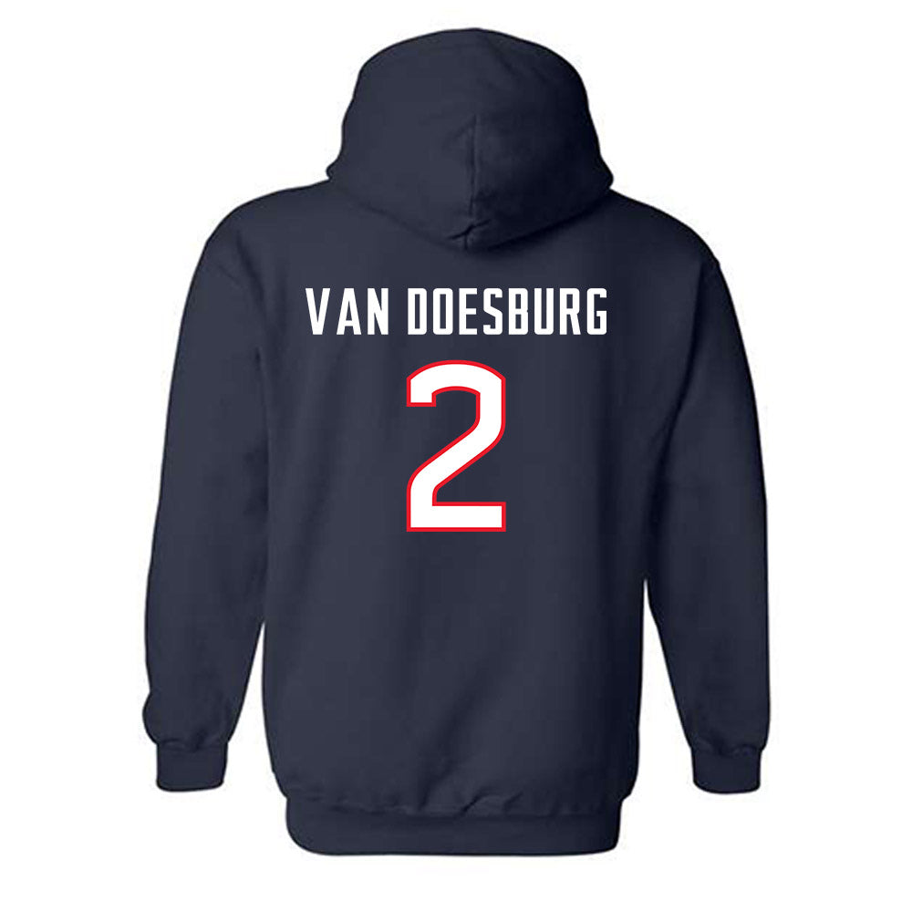 UConn - NCAA Women's Soccer : Maree-Anne Van Doesburg - Replica Shersey Hooded Sweatshirt-1