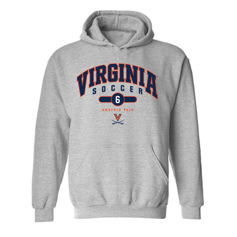 Virginia - NCAA Men's Soccer : Umberto Pela - Fashion Shersey Hooded Sweatshirt-0