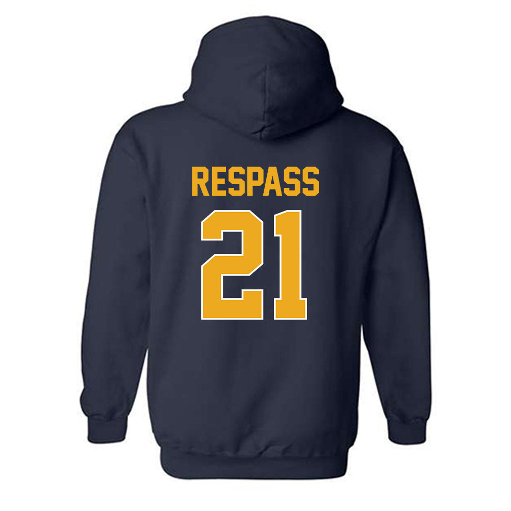 West Virginia - NCAA Women's Soccer : Ajanae Respass - Replica Shersey Hooded Sweatshirt