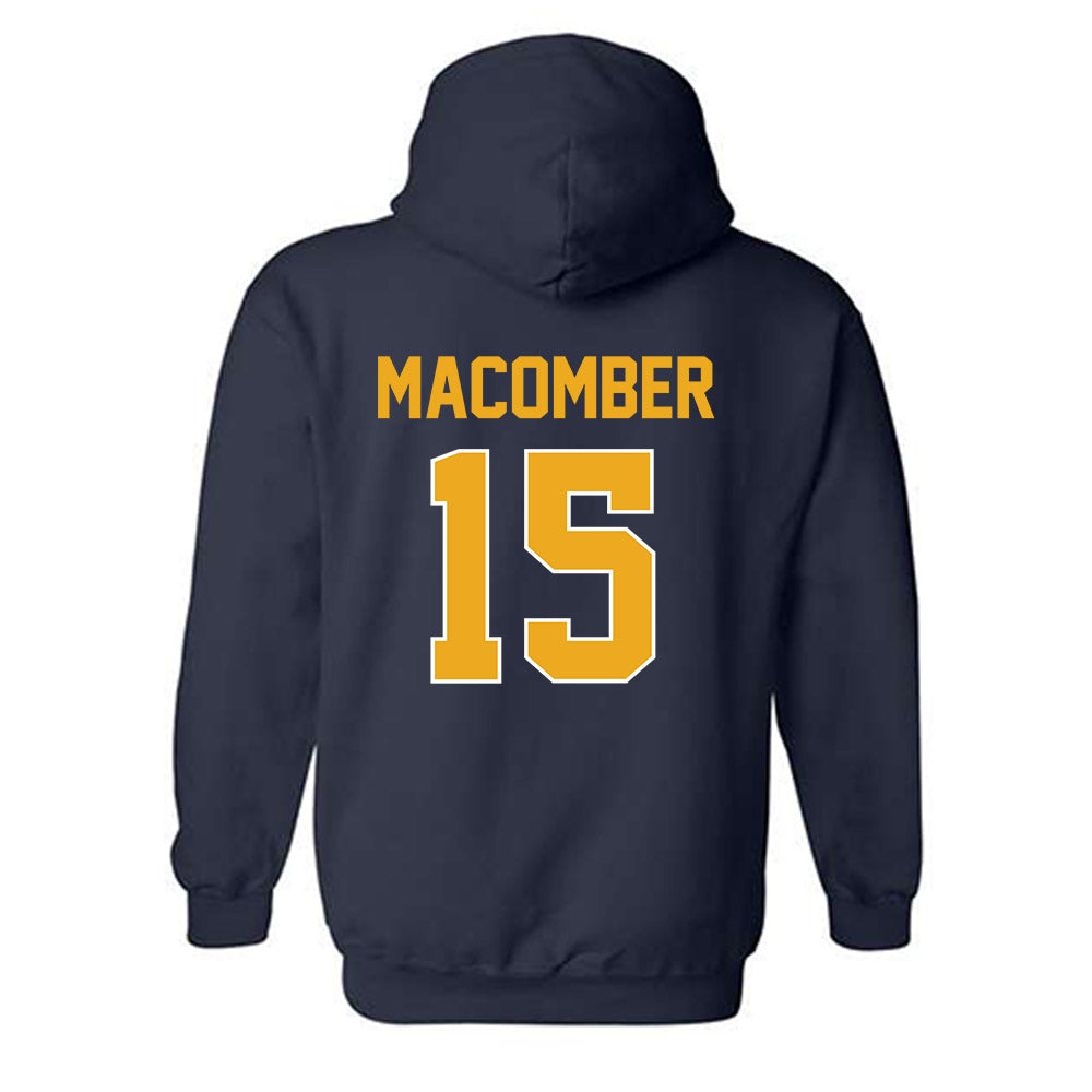 West Virginia - NCAA Men's Soccer : Brayden Macomber - Replica Shersey Hooded Sweatshirt-1