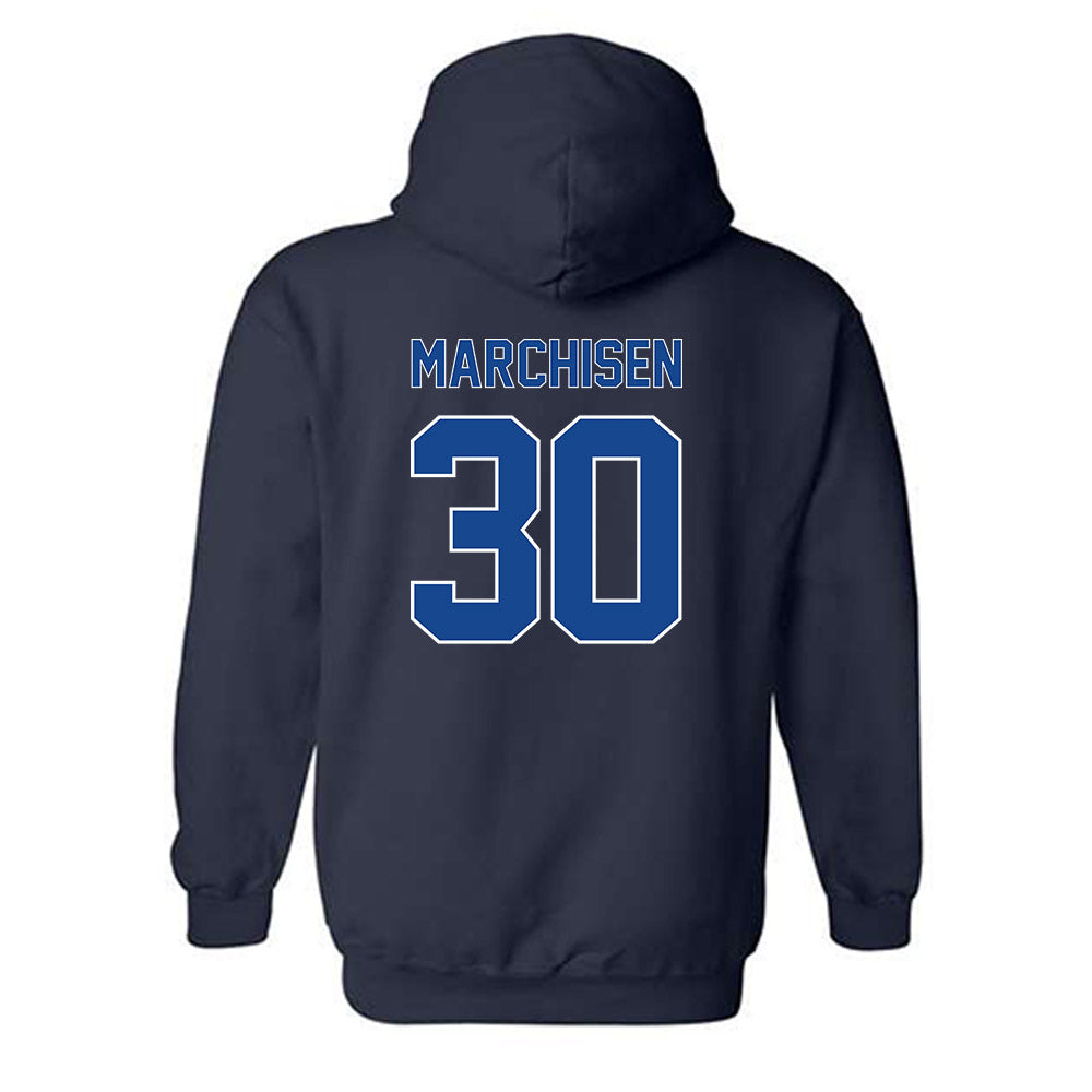 Georgia State - NCAA Men's Soccer : Finn Marchisen - Classic Fashion Shersey Hooded Sweatshirt-1