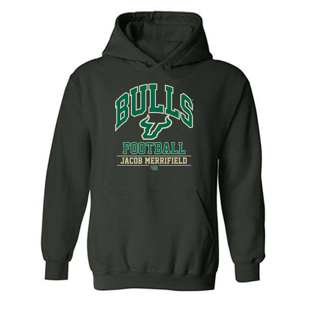 USF - NCAA Football : Jacob Merrifield - Classic Fashion Shersey Hooded Sweatshirt-0