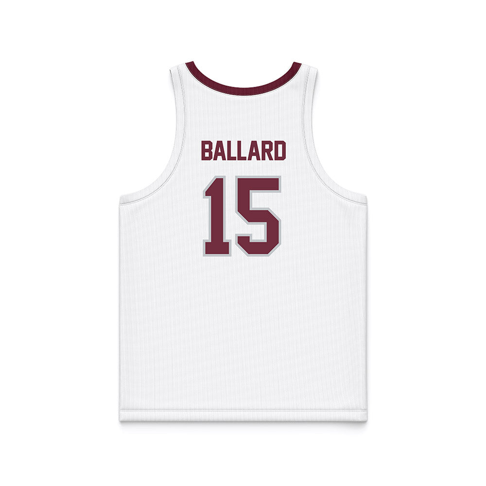 Mississippi State - NCAA Men's Basketball : Quincy Ballard - White Basketball Jersey-1