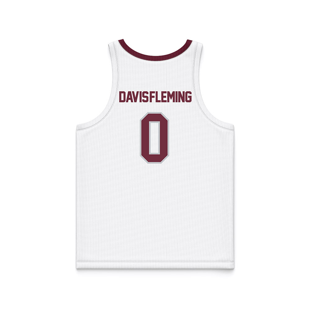 Mississippi State - NCAA Men's Basketball : Jamarion Davis-Fleming - White Basketball Jersey-1