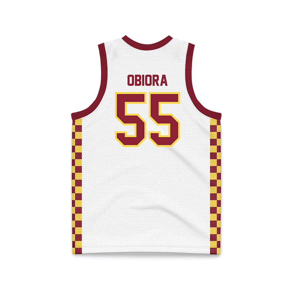 NSU - NCAA Men's Basketball : Tobi Obiora - White Basketball Jersey-1