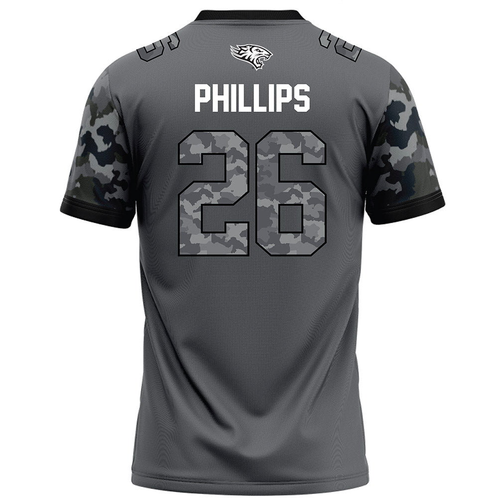 Towson - NCAA Football : Kahseim Phillips - Dark Grey Jersey-1