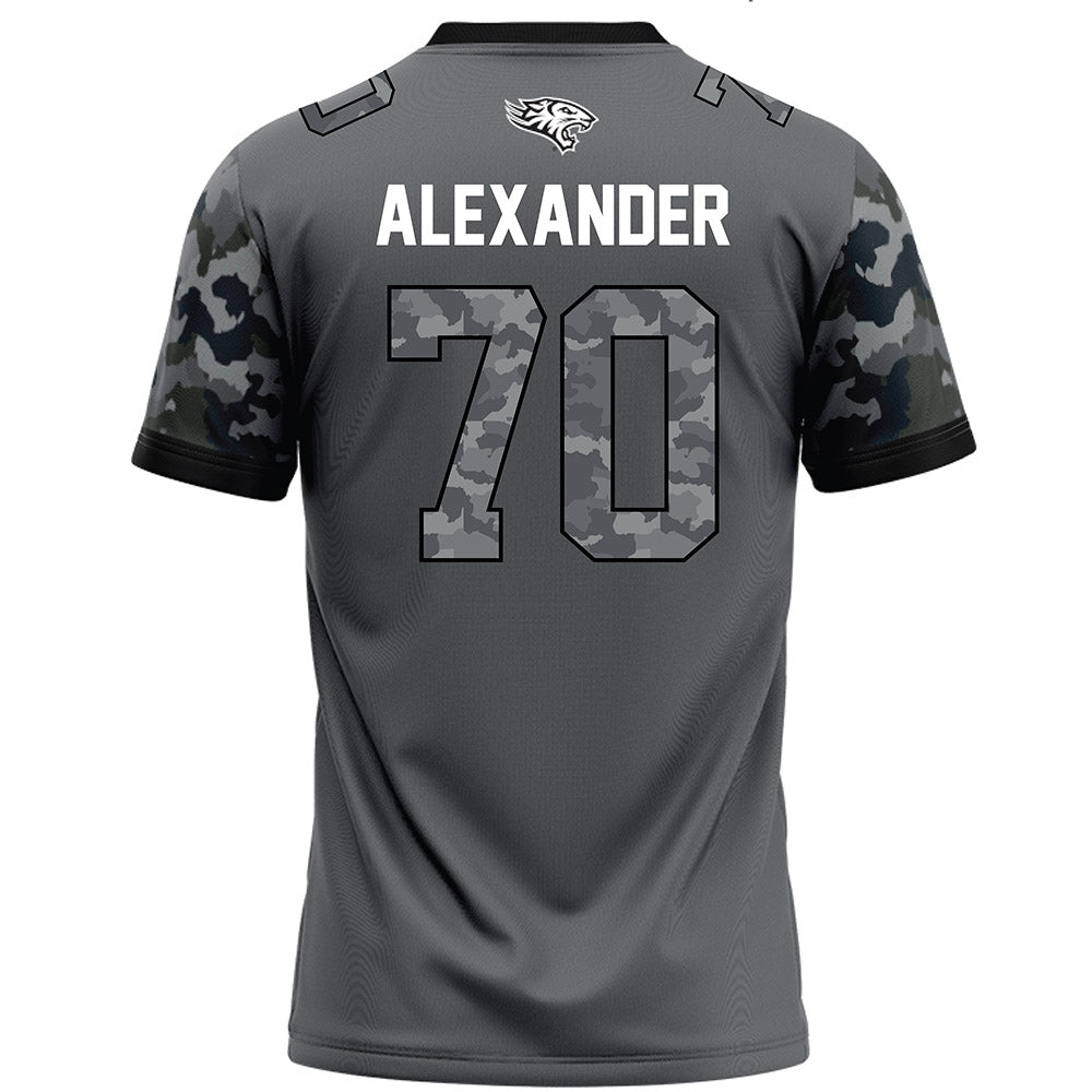 Towson - NCAA Football : T'Khi Alexander - Dark Grey Jersey-1