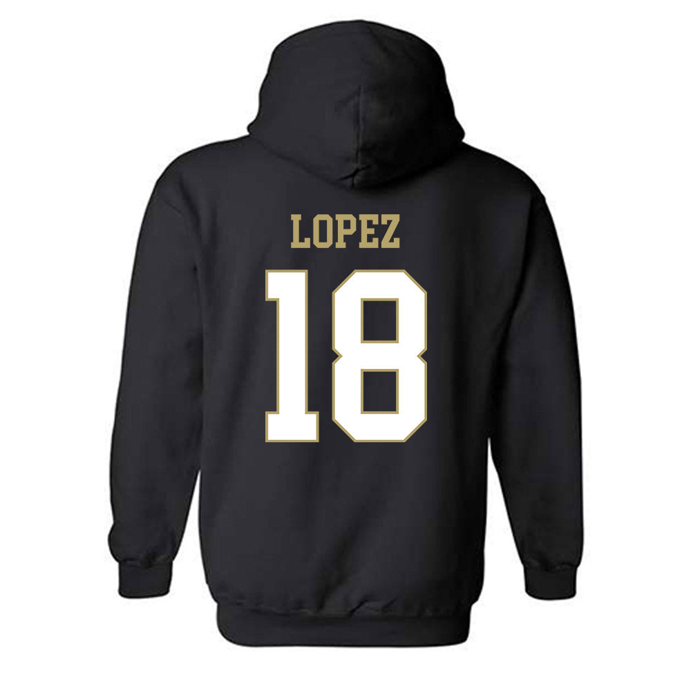 Central Florida - NCAA Men's Soccer : Javier Lopez - Classic Shersey Hooded Sweatshirt-1