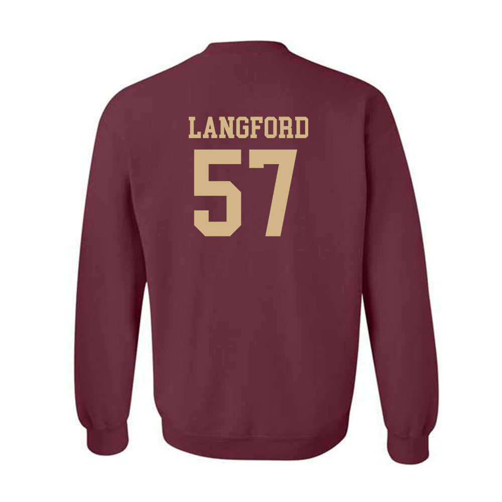 Texas State - NCAA Football : Ian Langford - Classic Shersey Crewneck Sweatshirt-1