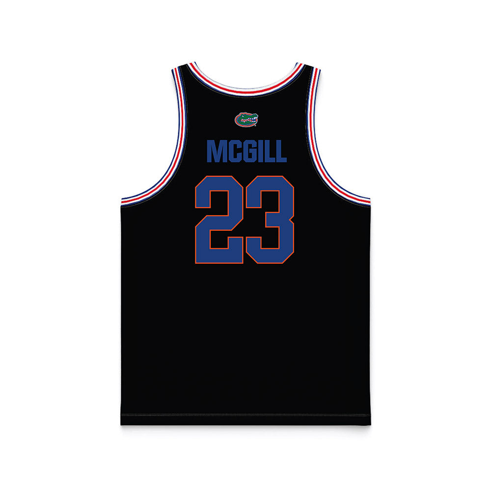 Florida - NCAA Women's Basketball : Alivia McGill - Black Basketball Jersey