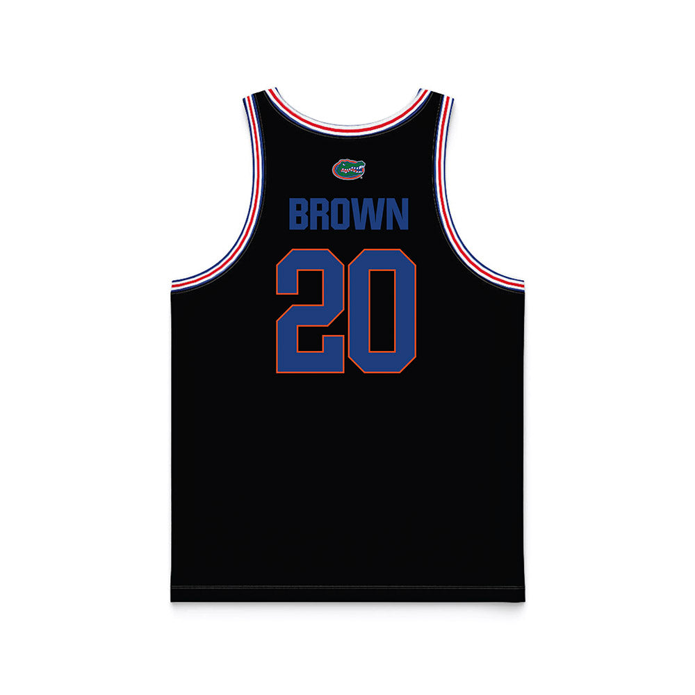 Florida - NCAA Men's Basketball : Isaiah Brown - Black Basketball Jersey