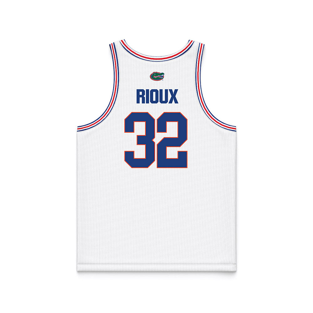 Florida - NCAA Men's Basketball : Olivier Rioux - White Basketball Jersey