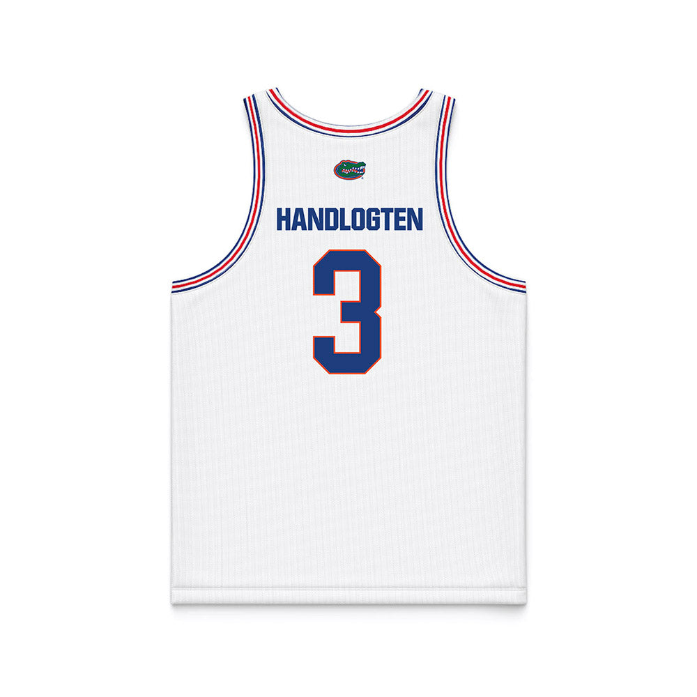 Florida - NCAA Men's Basketball : Micah Handlogten - White Basketball Jersey