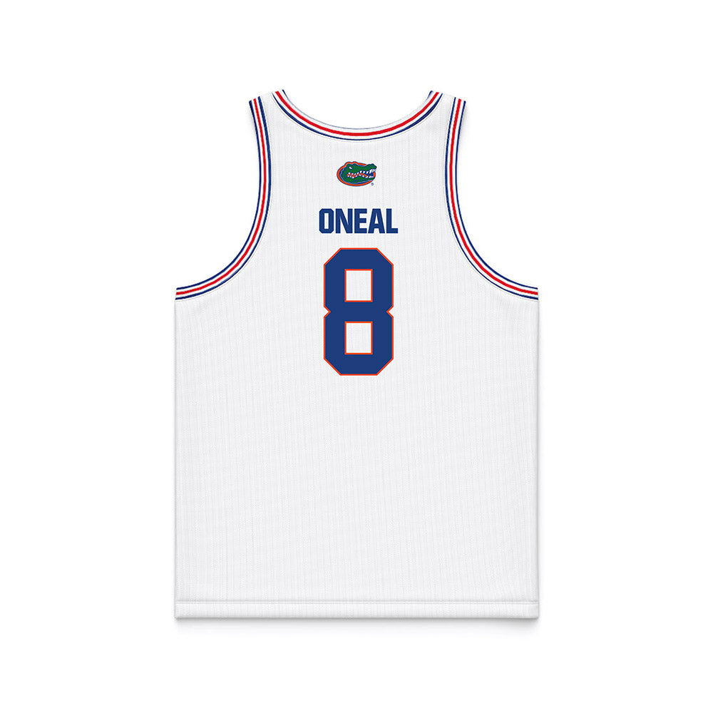 Florida - NCAA Women's Basketball : Mearah Oneal - White Basketball Jersey