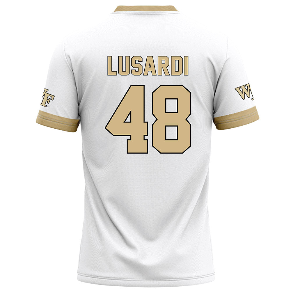 Wake Forest - NCAA Football : Matthew Lusardi - White Football Jersey-1