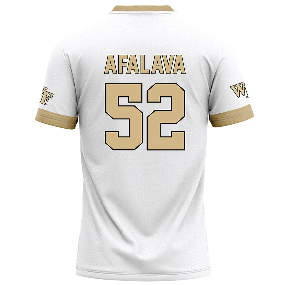 Wake Forest - NCAA Football : Dallas Afalava - White Football Jersey-1