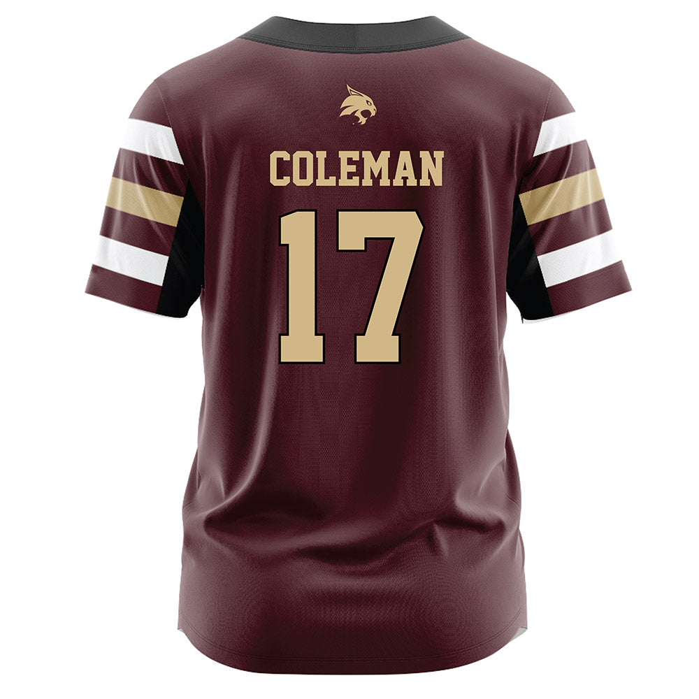 Texas State - NCAA Softball : Aiyana Coleman - Maroon Jersey-1