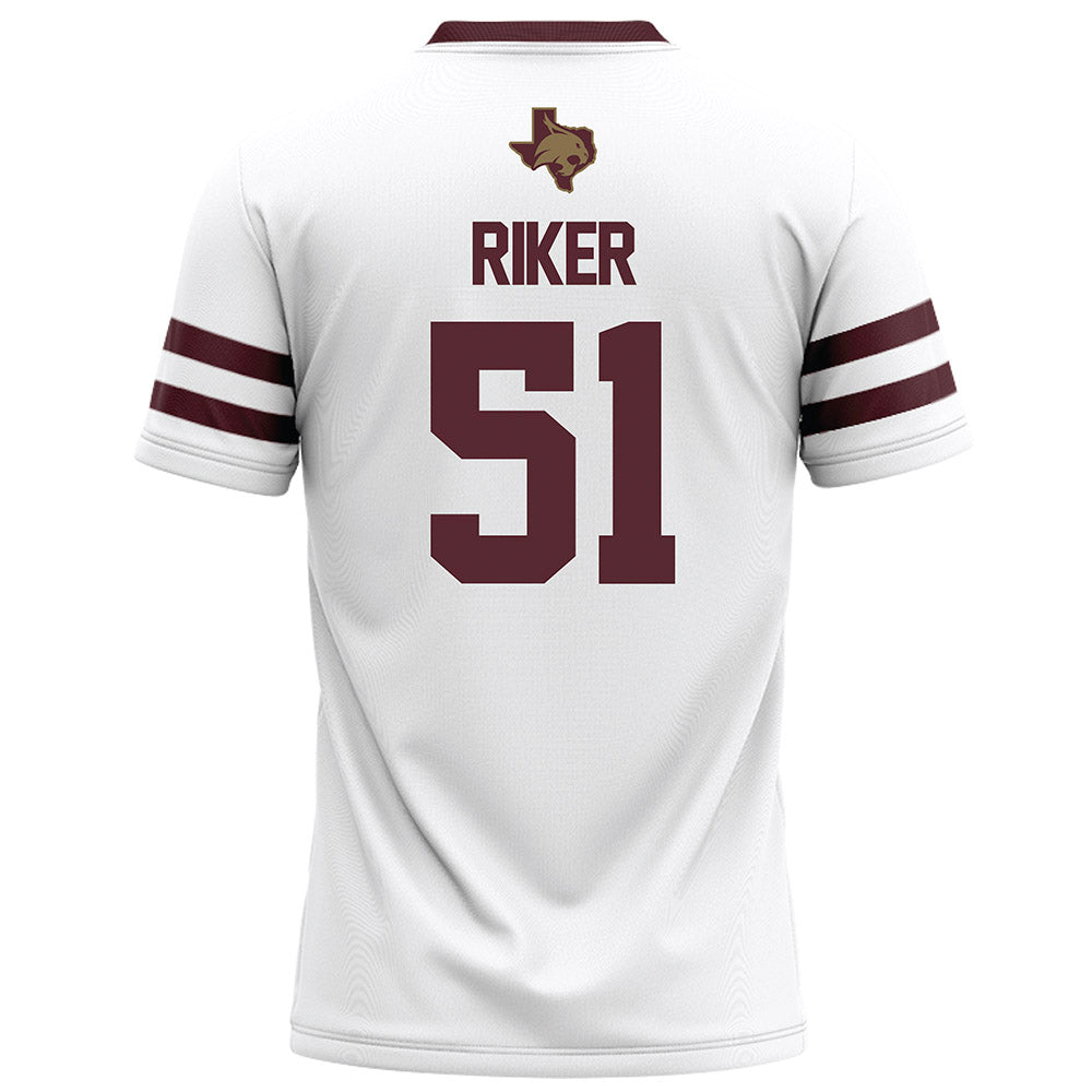 Texas State - NCAA Football : Brock Riker - White Football Jersey-1