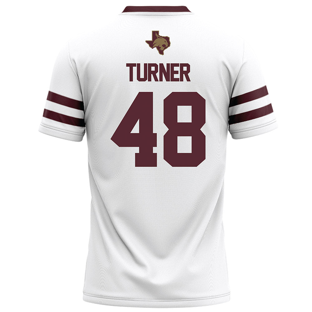 Texas State - NCAA Football : Austin Turner - White Football Jersey-1