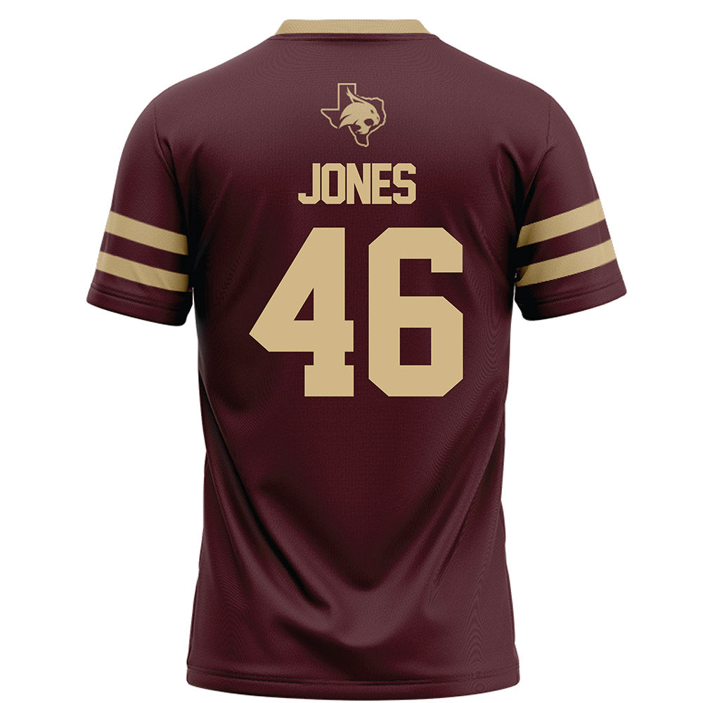 Texas State - NCAA Football : Ayden Jones - Maroon Football Jersey-1