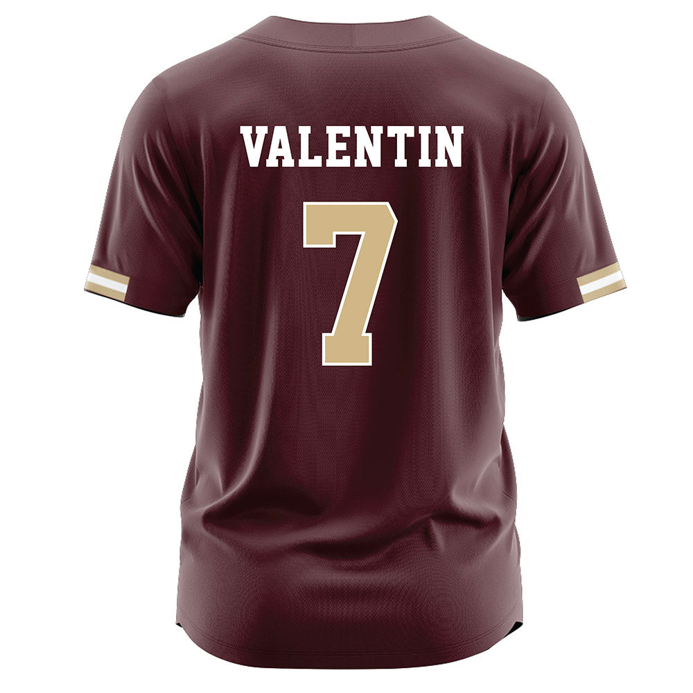 Texas State - NCAA Baseball : Alex Valentin - Maroon Jersey-1