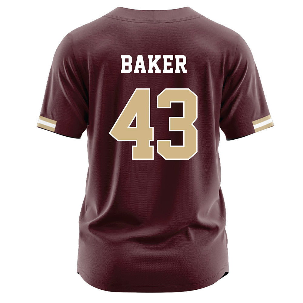 Texas State - NCAA Baseball : Caden Baker - Maroon Jersey-1