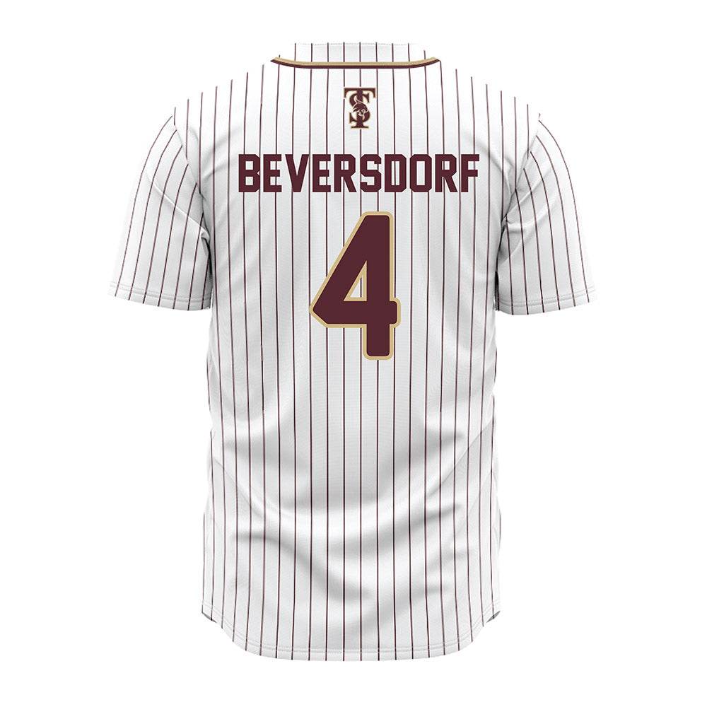 Texas State - NCAA Baseball : Alec Beversdorf - White Jersey-1
