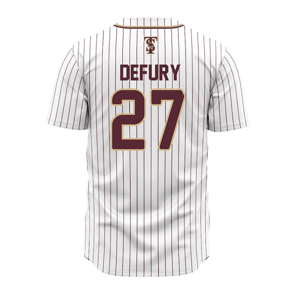 Texas State - NCAA Baseball : Coy DeFury - White Jersey-1