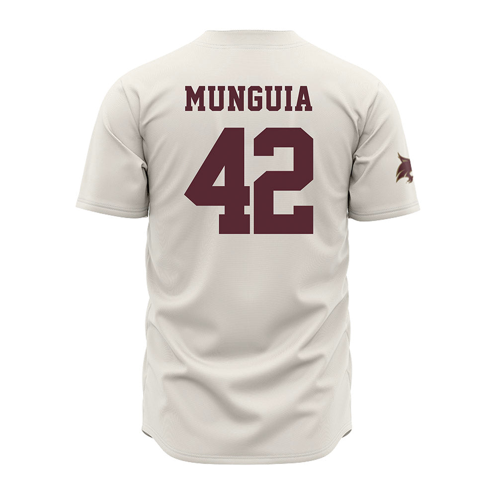 Texas State - NCAA Baseball : Austin Munguia - Cream Jersey-1