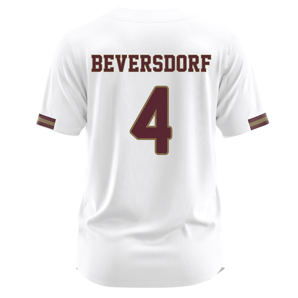 Texas State - NCAA Baseball : Alec Beversdorf - White Jersey-1