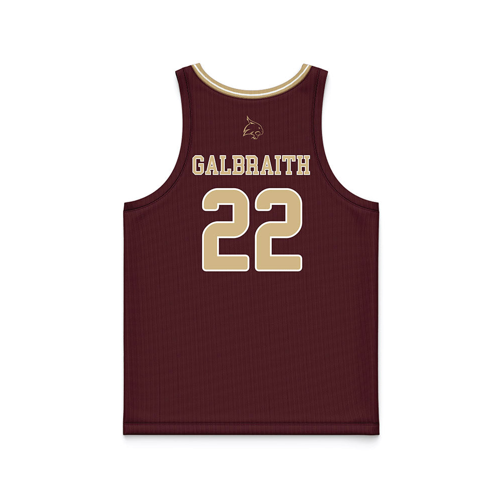 Texas State - NCAA Women's Basketball : Mia Galbraith - Maroon Basketball Jersey-1