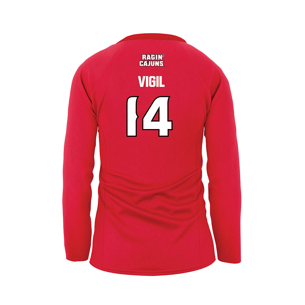 Louisiana - NCAA Women's Volleyball : Brooklyn Vigil - Red Volleyball Jersey-1