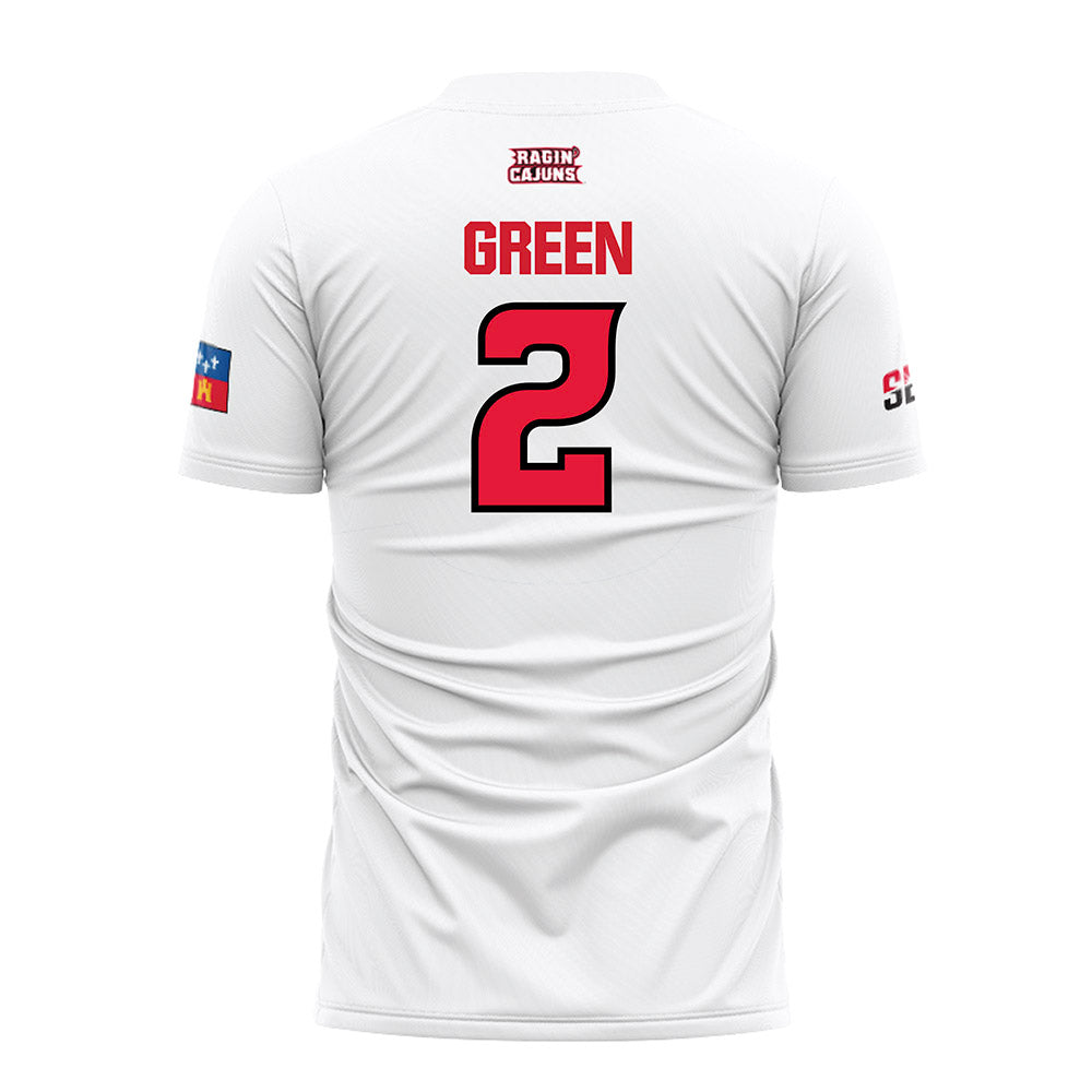 Louisiana - NCAA Women's Soccer : Kendal Green - White Soccer Jersey-1