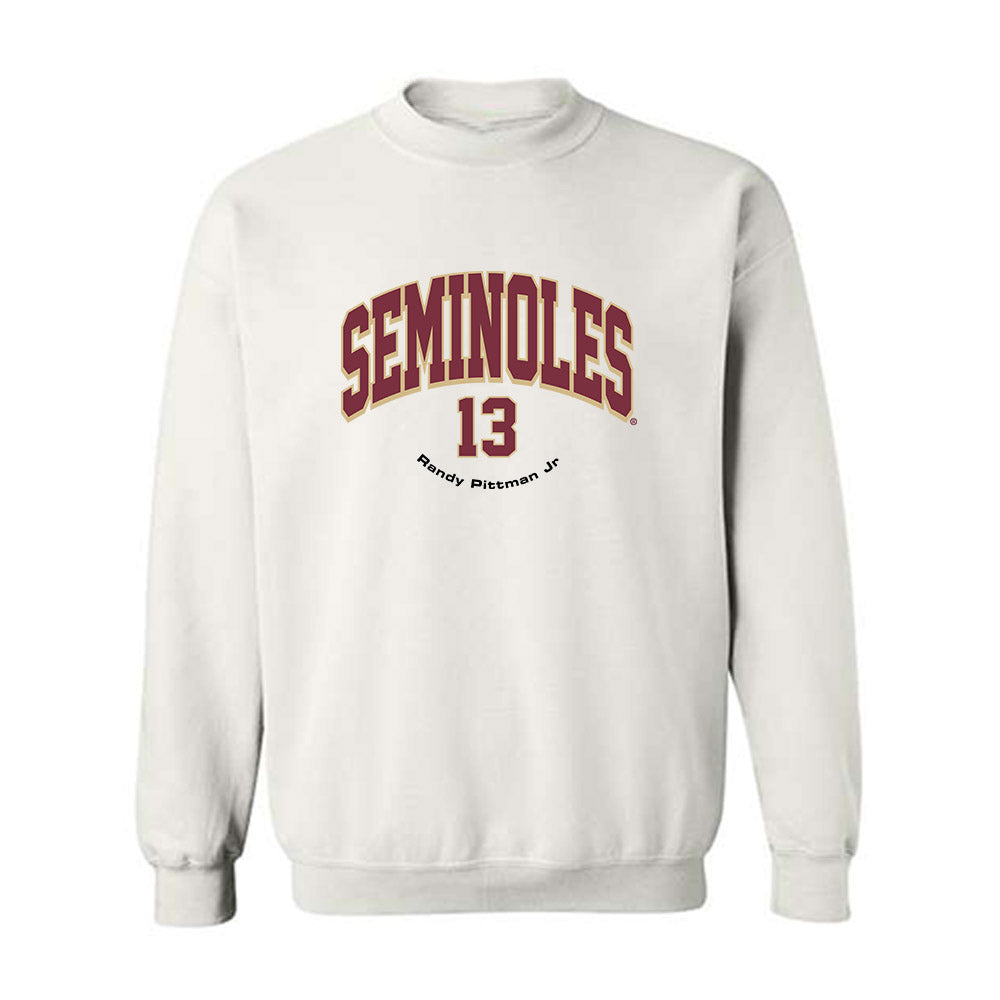 FSU - NCAA Football : Randy Pittman Jr - Classic Fashion Shersey Crewneck Sweatshirt-0