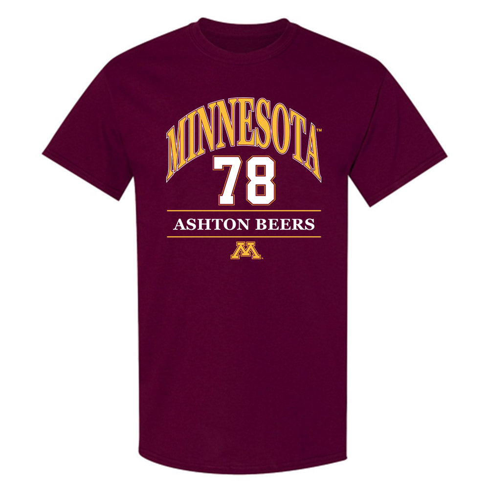 Minnesota - NCAA Football : Ashton Beers - Classic Fashion Shersey T-Shirt-0