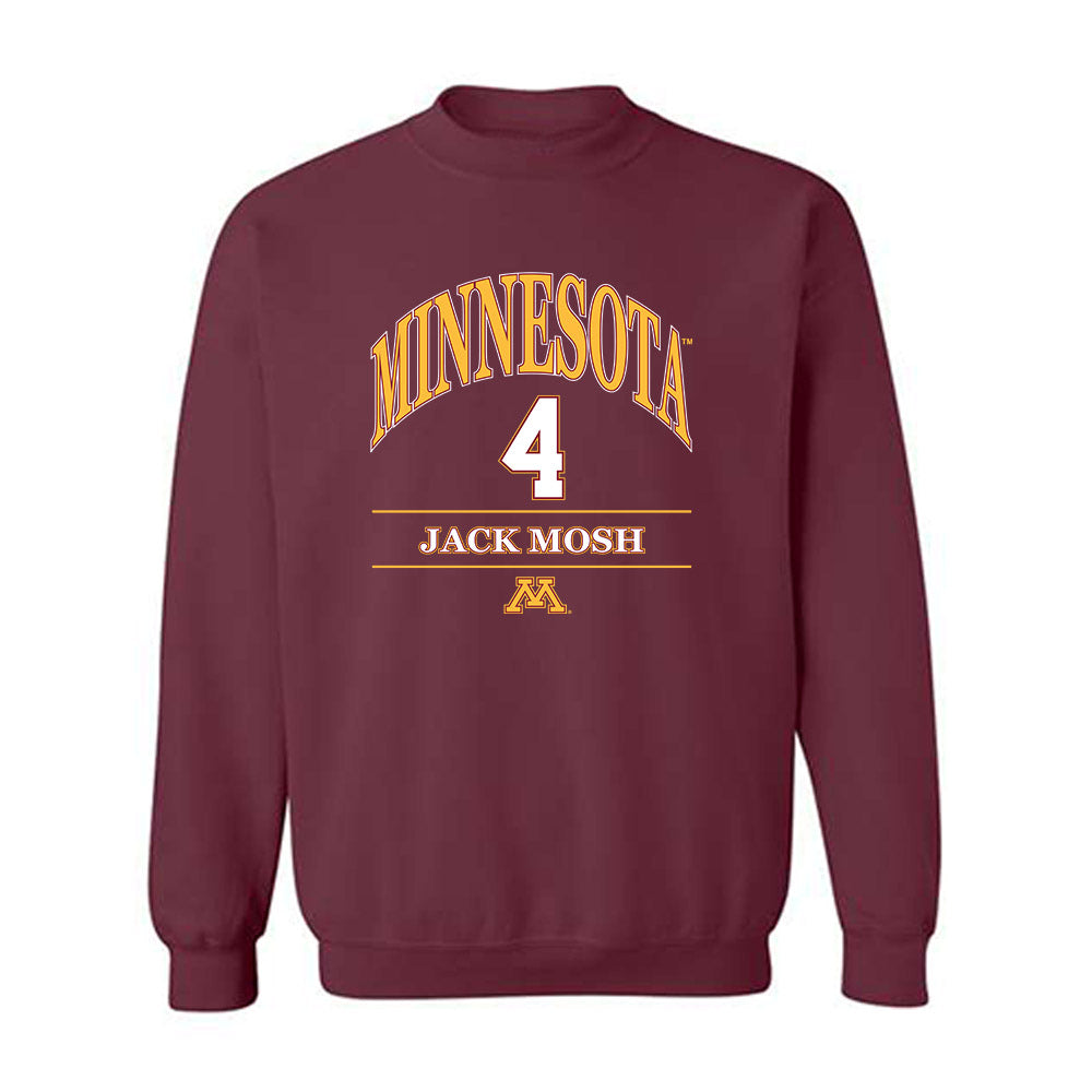Minnesota - NCAA Baseball : Jack Mosh - Classic Fashion Shersey Crewneck Sweatshirt-0