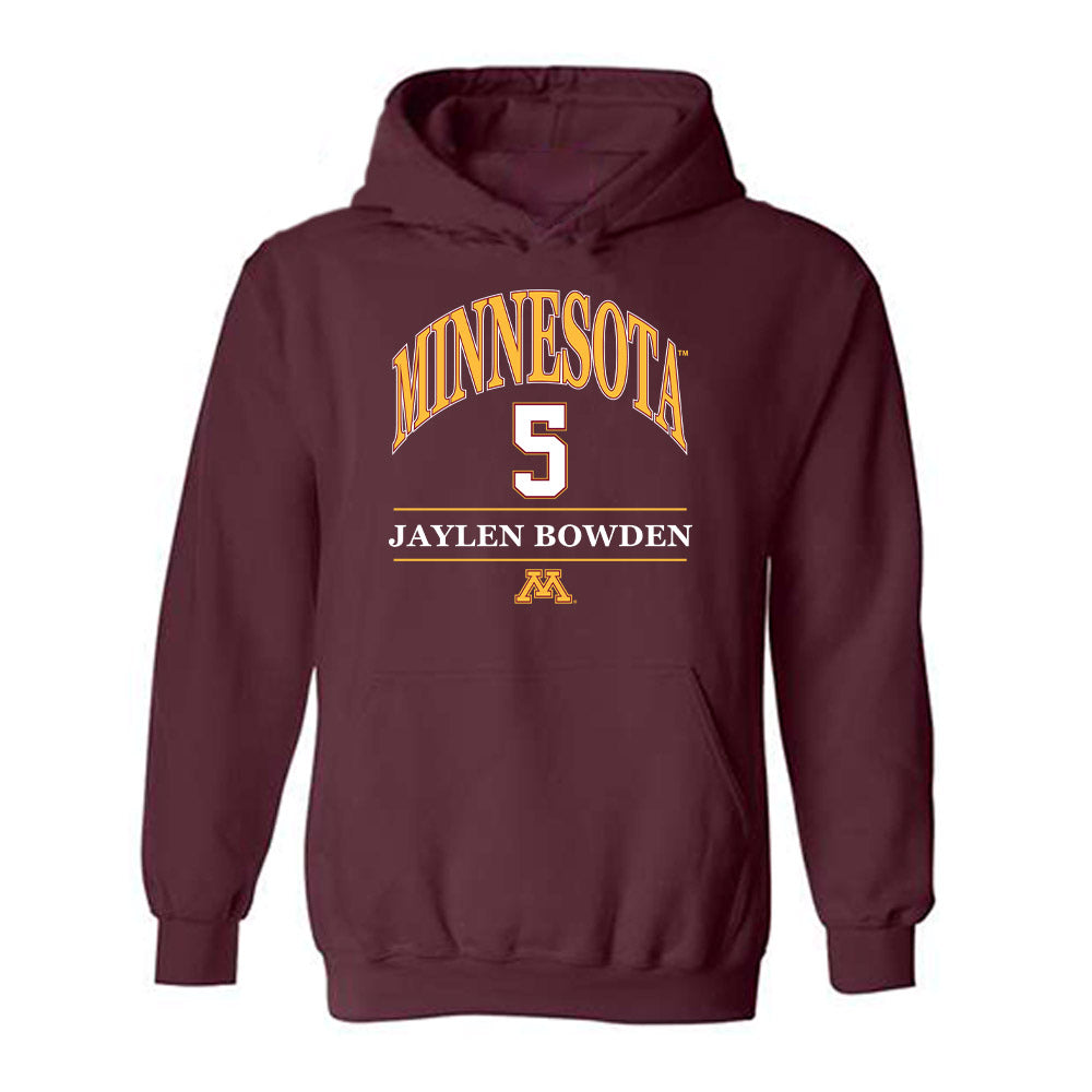 Minnesota - NCAA Football : Jaylen Bowden - Classic Fashion Shersey Hooded Sweatshirt-0
