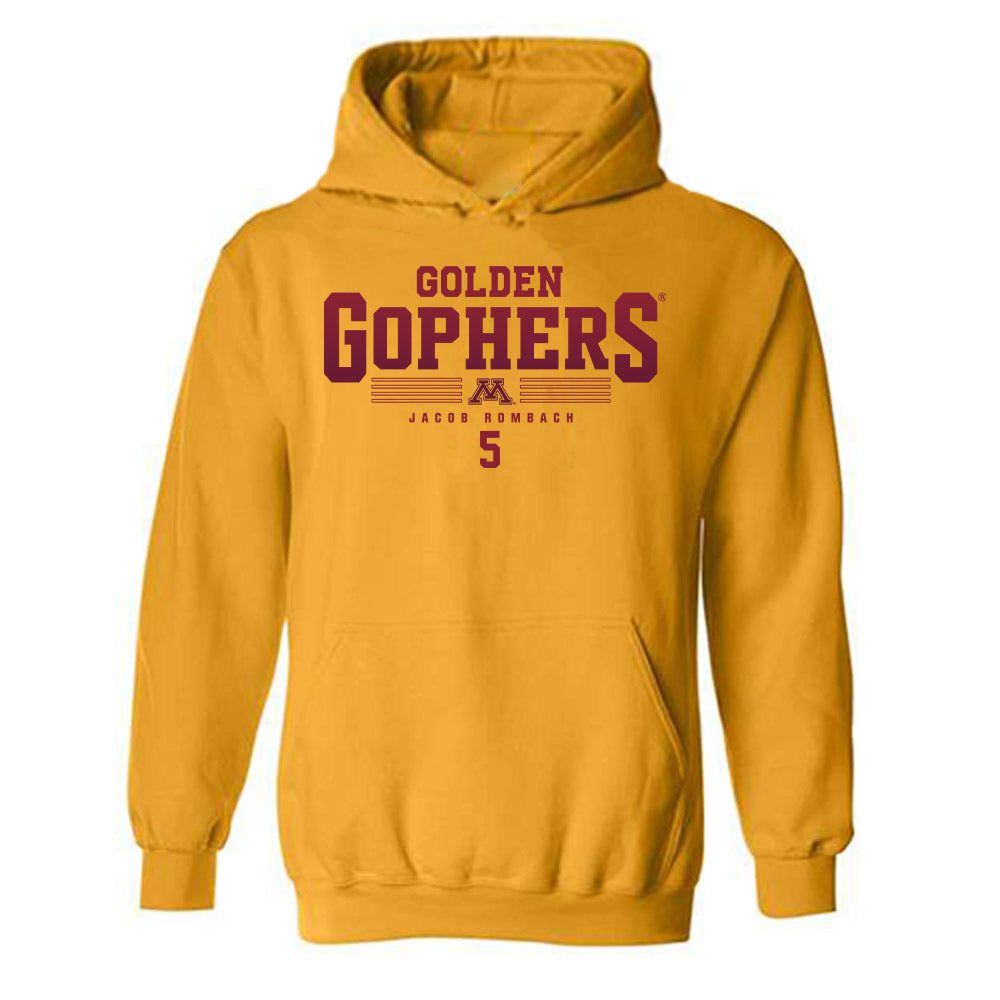 Minnesota - NCAA Men's Ice Hockey : Jacob Rombach - Classic Fashion Shersey Hooded Sweatshirt-0