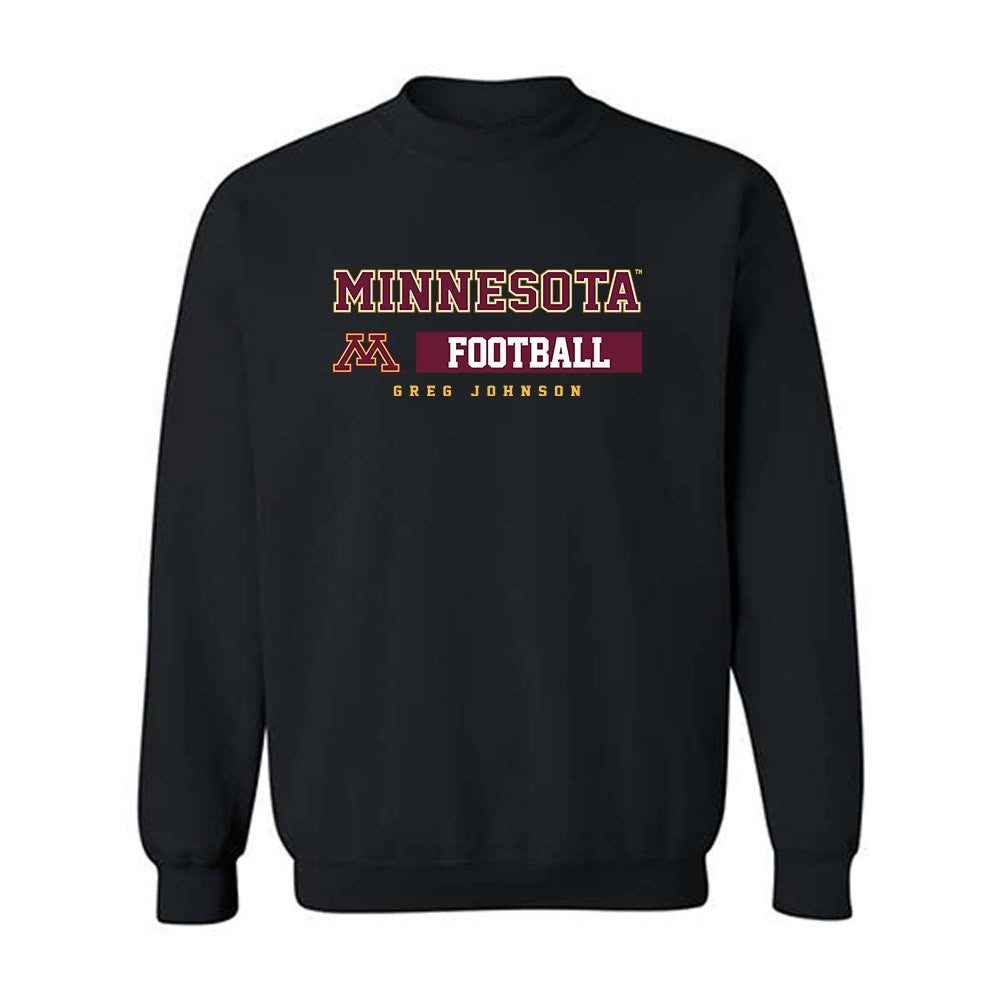 Minnesota - NCAA Football : Greg Johnson - Classic Fashion Shersey Crewneck Sweatshirt-0
