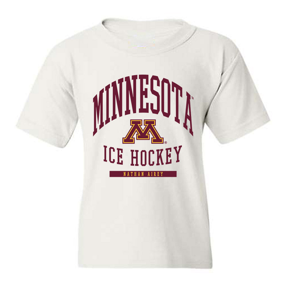 Minnesota - NCAA Men's Ice Hockey : Nathan Airey - Classic Fashion Shersey Youth T-Shirt-0
