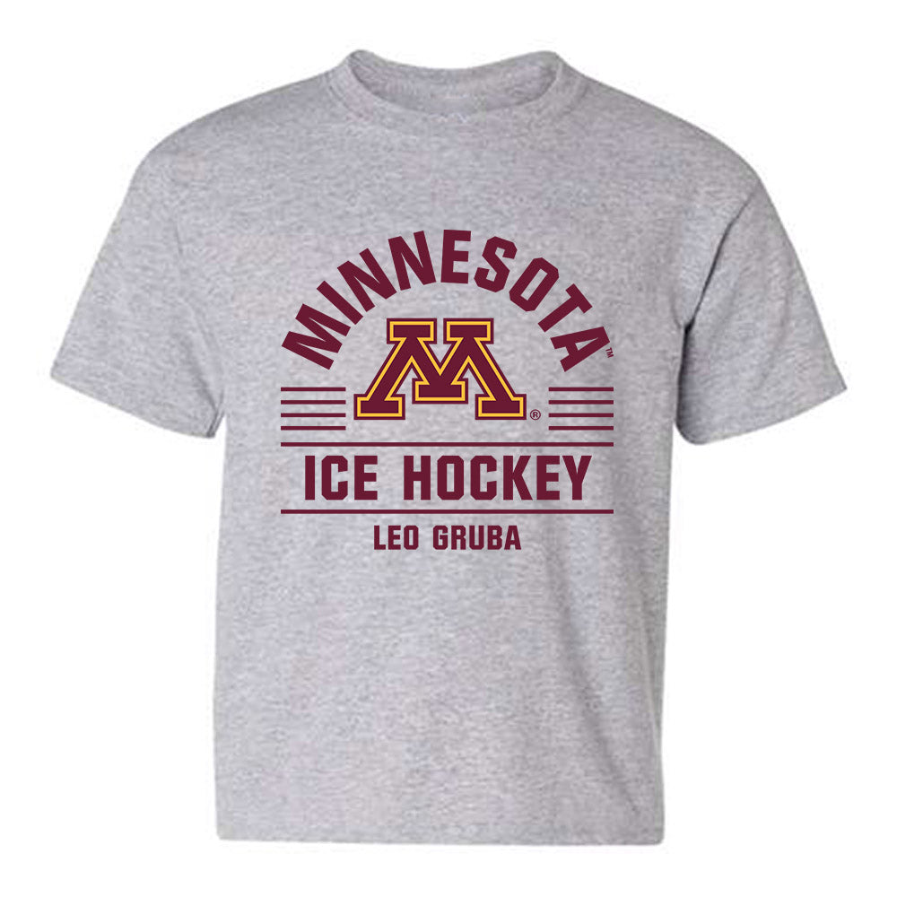 Minnesota - NCAA Men's Ice Hockey : Leo Gruba - Classic Fashion Shersey Youth T-Shirt-0