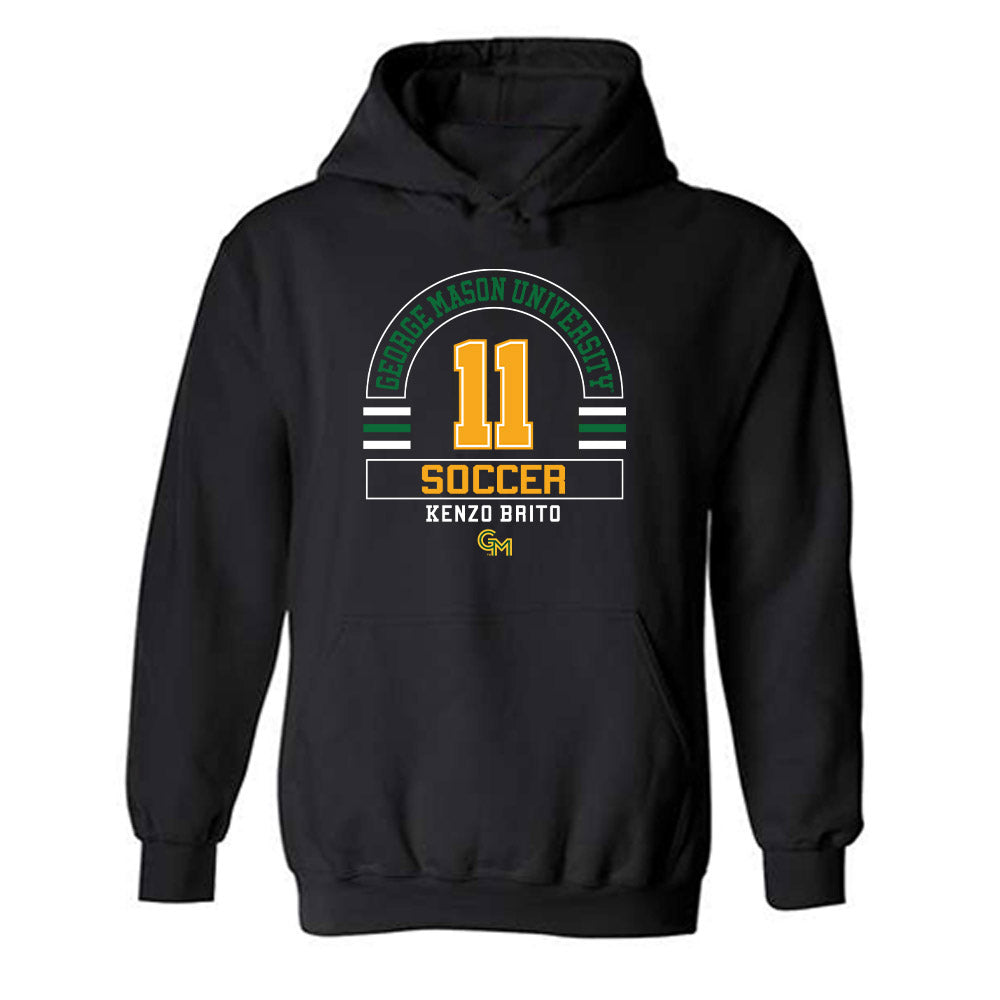 GMU - NCAA Men's Soccer : Kenzo Brito - Classic Fashion Shersey Hooded Sweatshirt-0