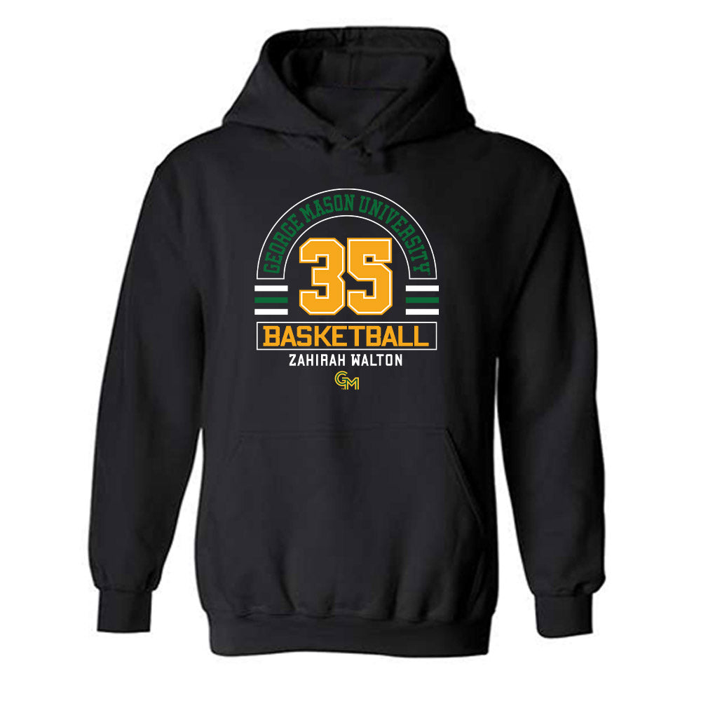 GMU - NCAA Women's Basketball : Zahirah Walton - Classic Fashion Shersey Hooded Sweatshirt-0