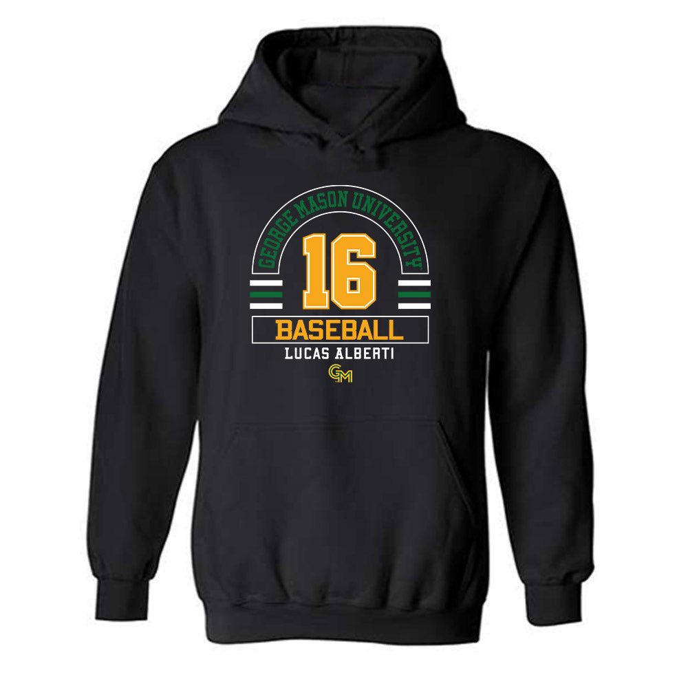 GMU - NCAA Baseball : Lucas Alberti - Classic Fashion Shersey Hooded Sweatshirt-0