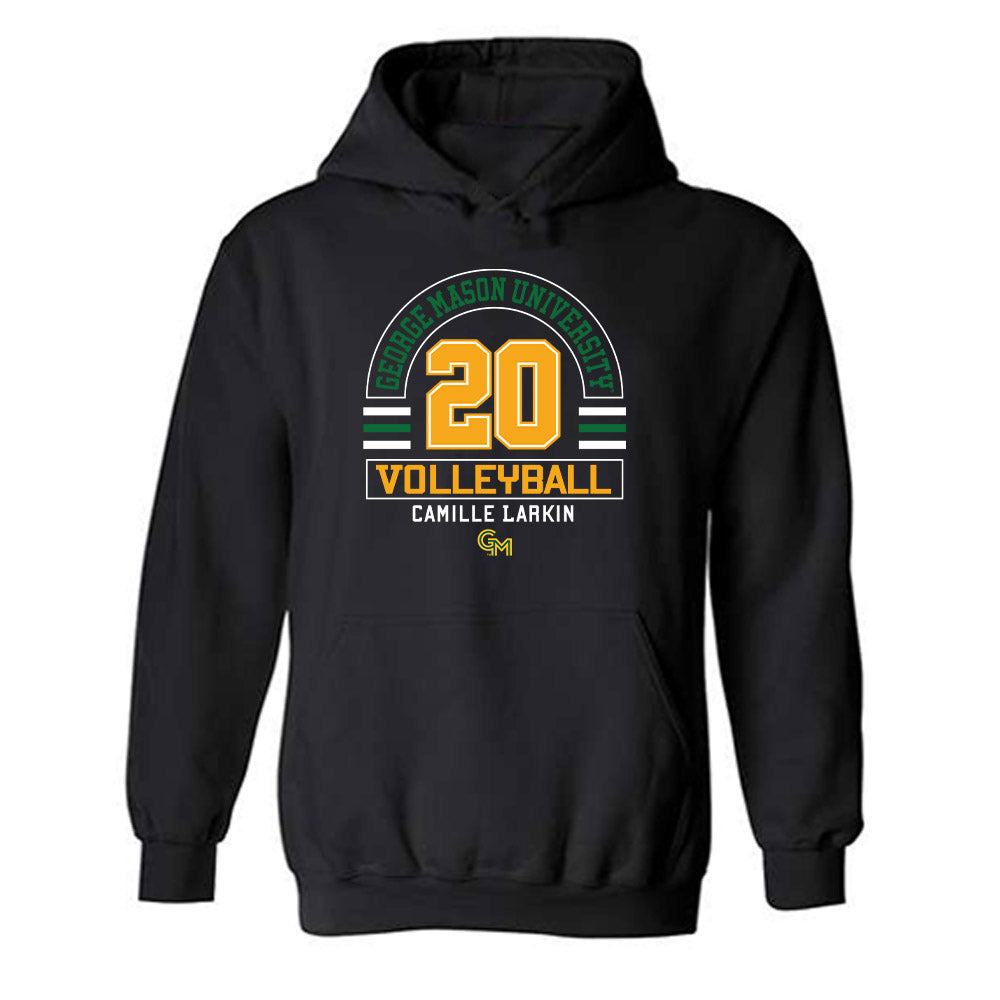 GMU - NCAA Women's Volleyball : Camille Larkin - Classic Fashion Shersey Hooded Sweatshirt-0