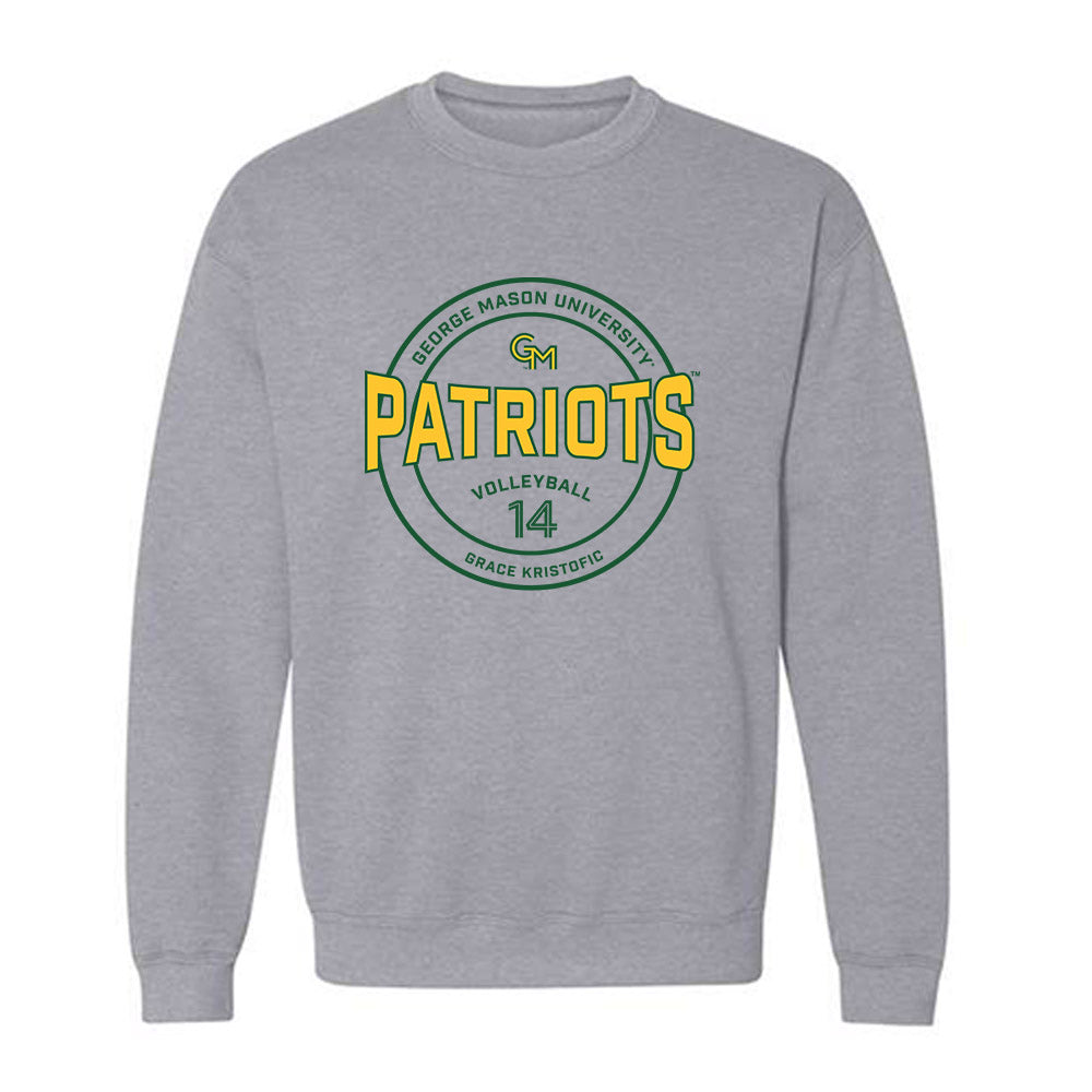 GMU - NCAA Women's Volleyball : Grace Kristofic - Classic Fashion Shersey Crewneck Sweatshirt-0