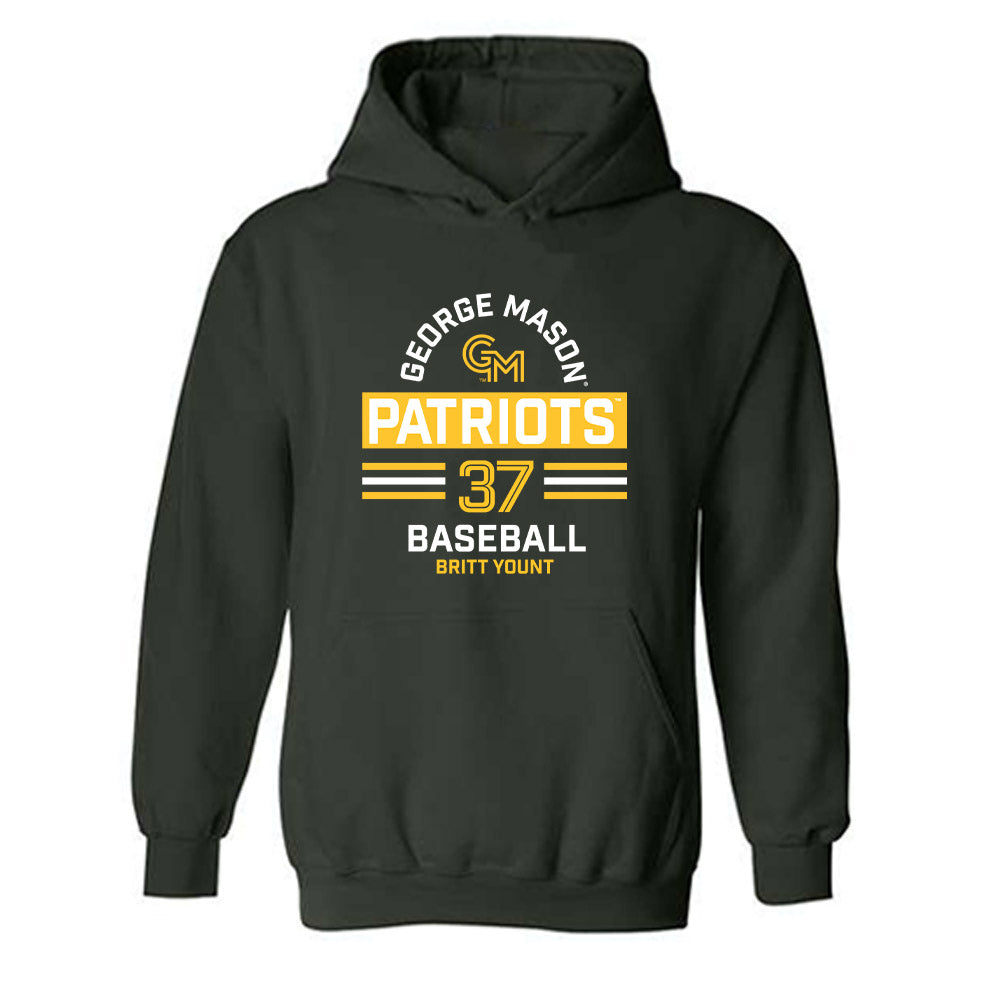 GMU - NCAA Baseball : Britt Yount - Classic Fashion Shersey Hooded Sweatshirt-0